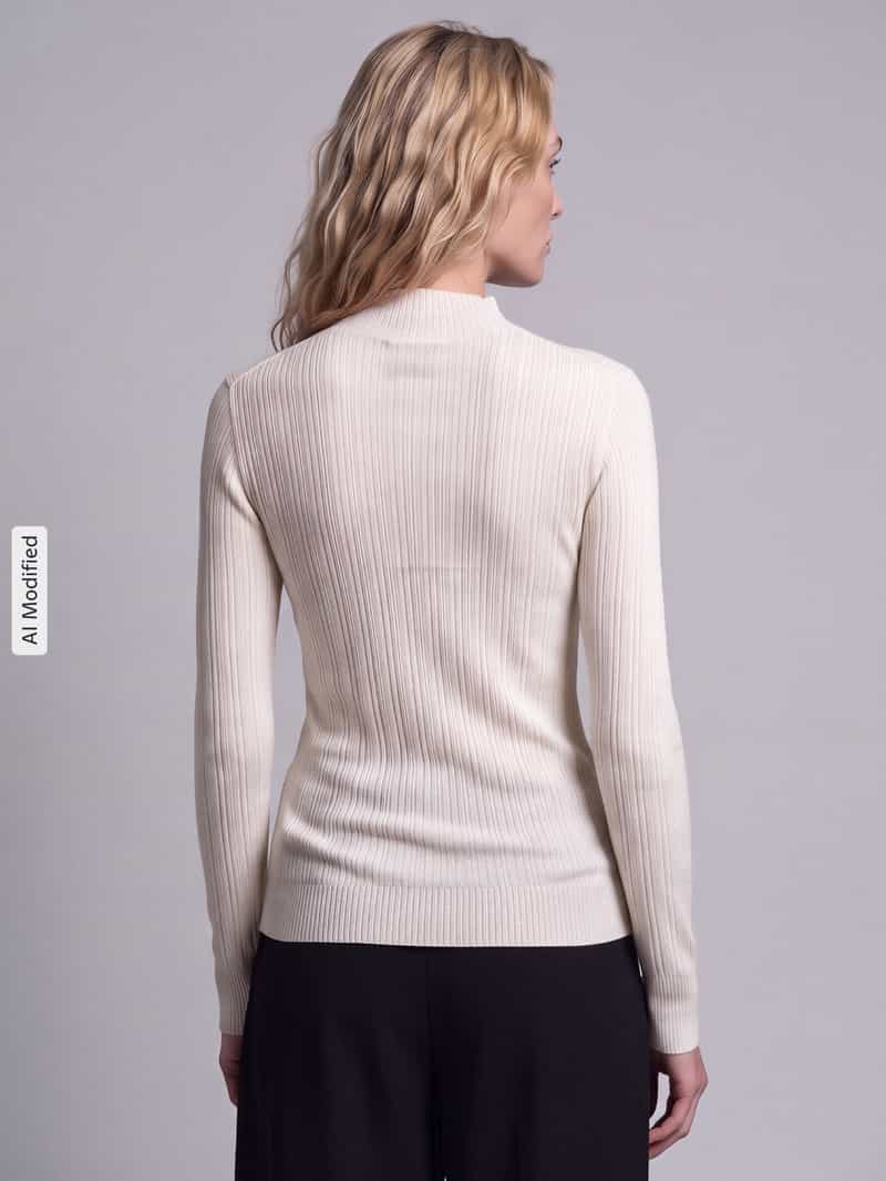 Jake*s Collection Slim fit col-pullover van pure wol