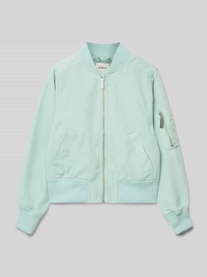 s.Oliver RED LABEL Relaxed fit blouson met ritszak op de bovenarm