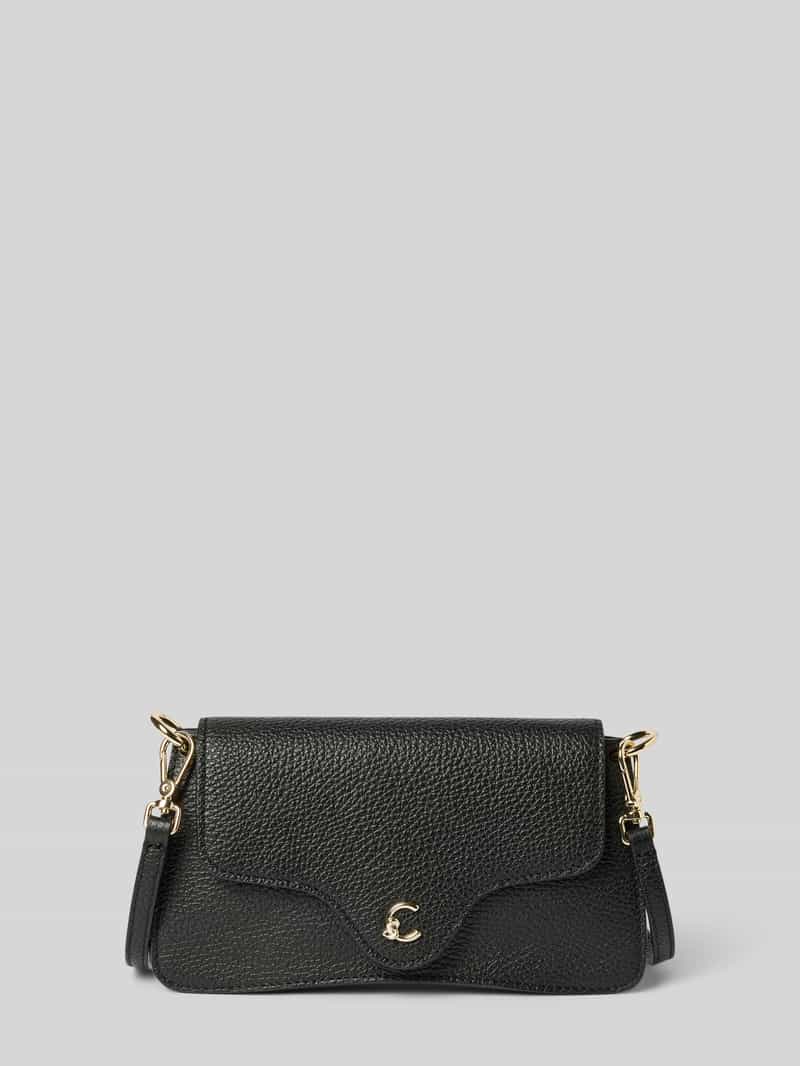 Coccinelle Crossbodytas van leer met labeldetail