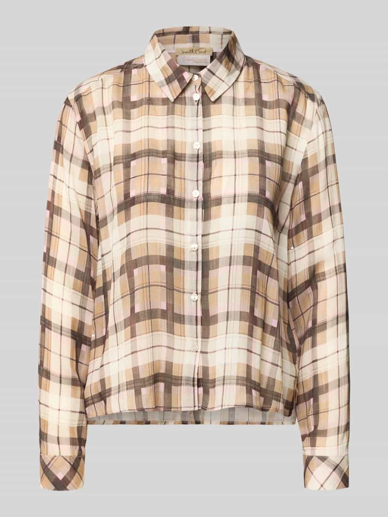 Smith and Soul Blouse met schurwol-aandeel en kentkraag