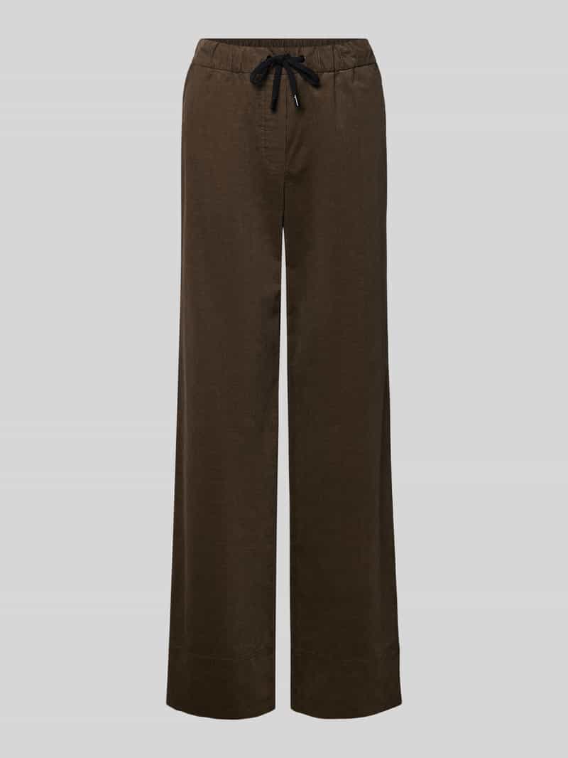 Marc Cain Broek van fijne corduroy met elastische band
