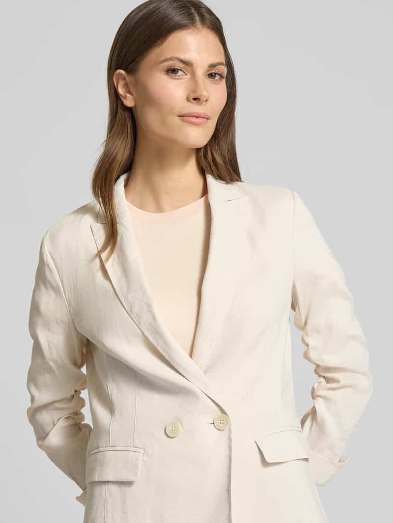 Marc Cain Linnen blazer met reverskraag