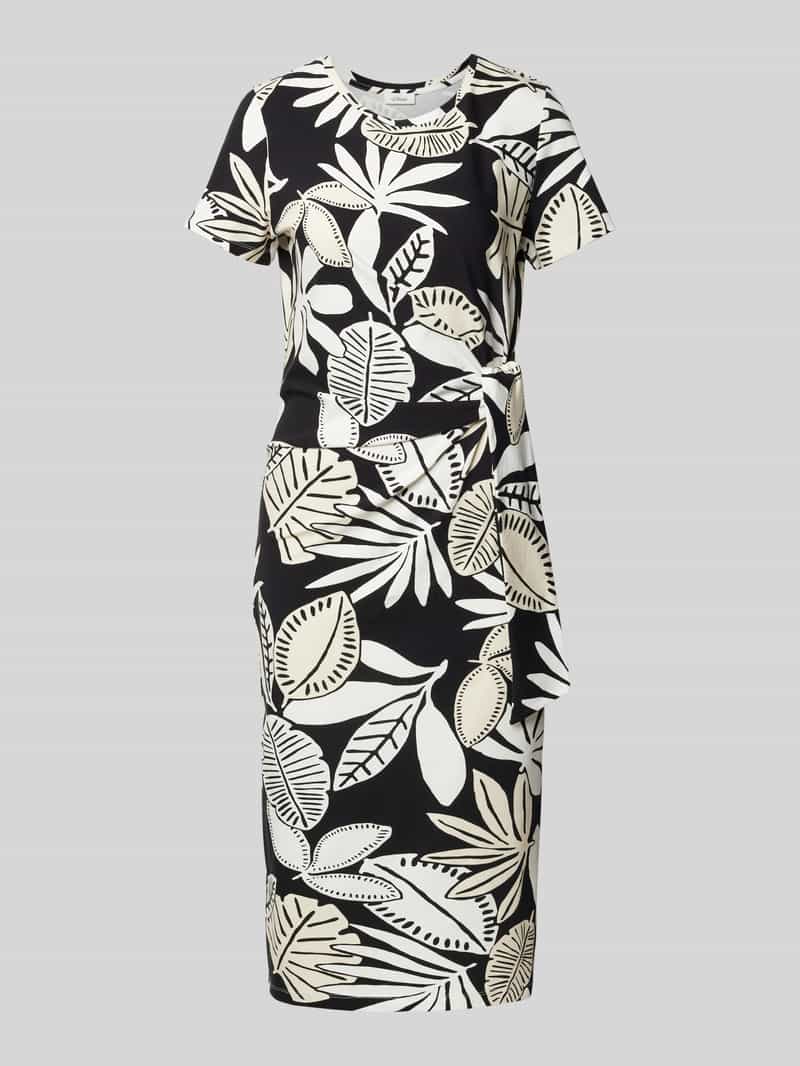 s.Oliver RED LABEL Nauwsluitende midi-jurk van katoenmix