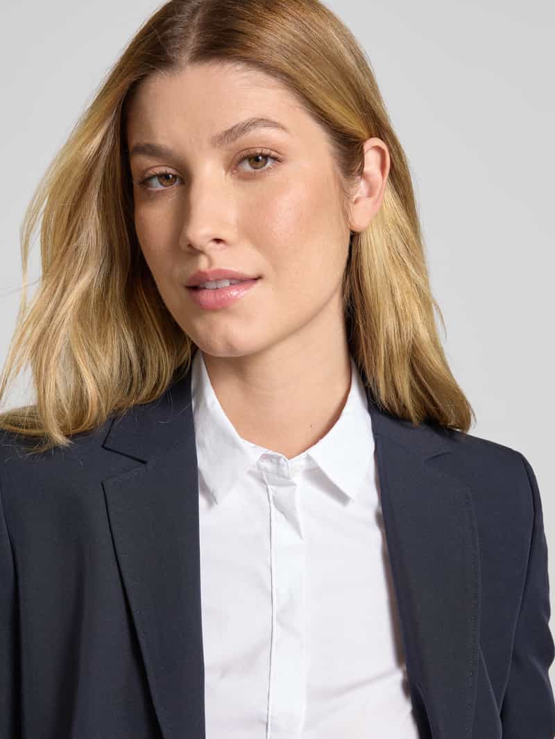 Christian Berg Woman Selection Slim fit blouse met blinde knoopsluiting