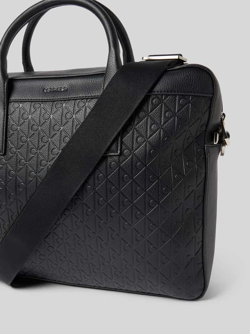 CK Calvin Klein Laptoptas met logo-applicatie model 'Emboss'