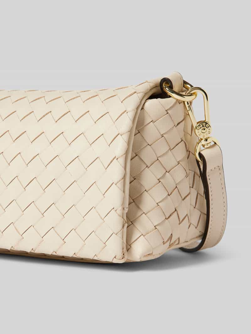 abro Leren handtas met gevlochten look model 'MILA'
