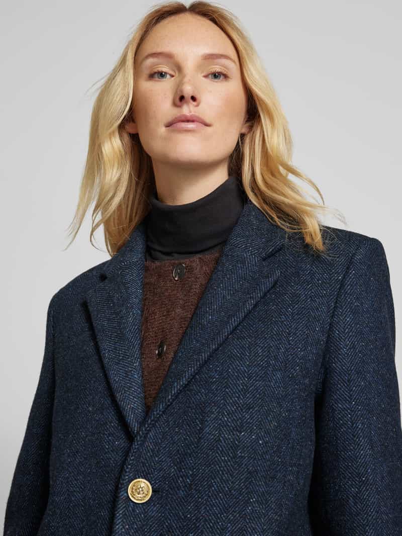 Zadig & Voltaire Lange jas met reverskraag model 'MIO'