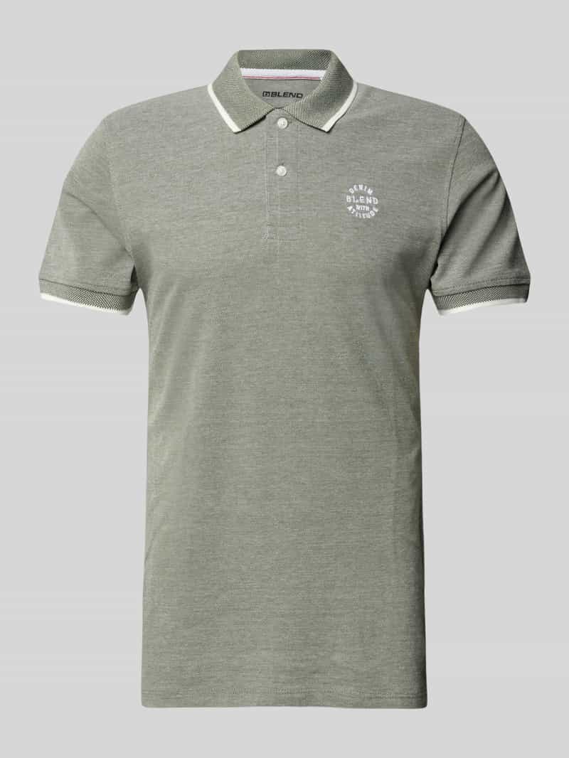 Blend Regular fit poloshirt met ribboorden model 'NATE'