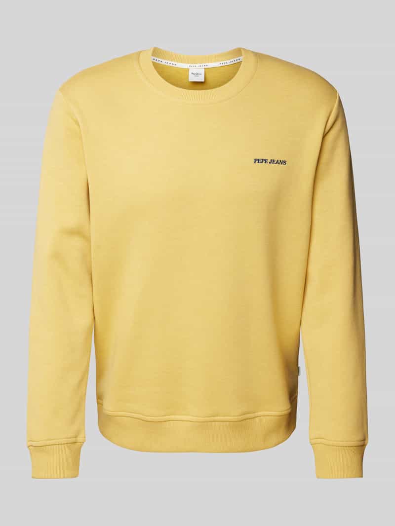 Pepe Jeans Sweatshirt met labelstitching model 'DAMIAN'
