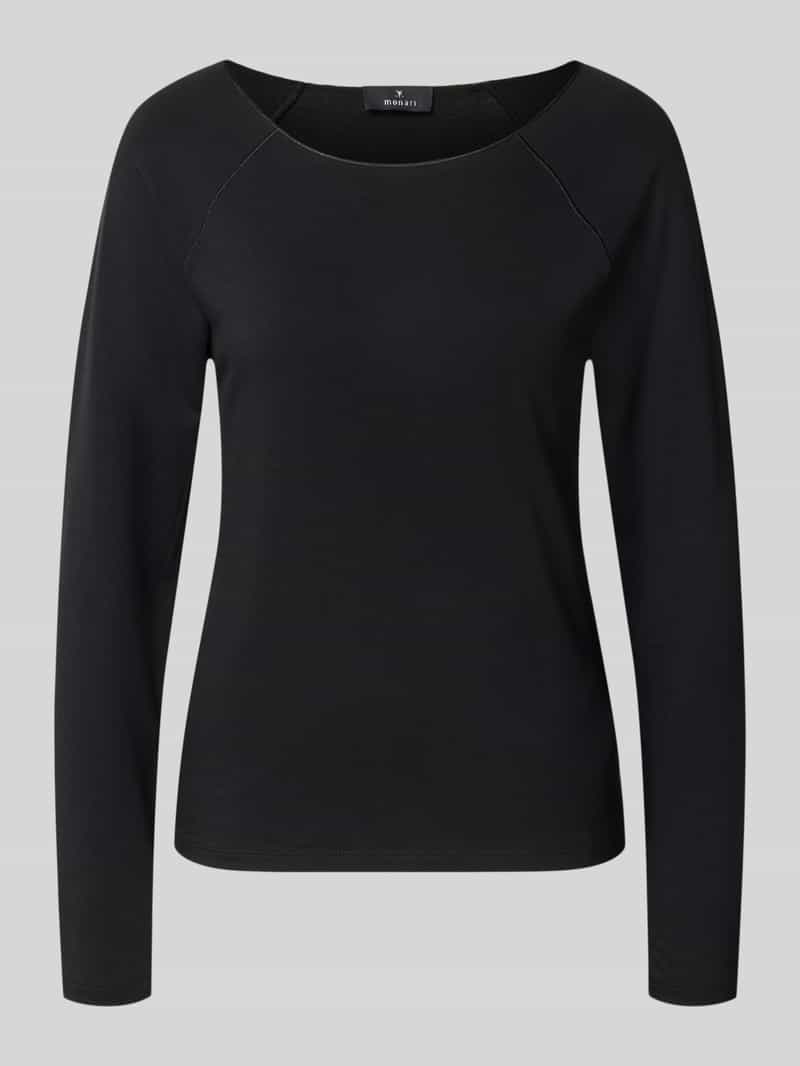 Monari Regular fit shirt met lange mouwen van viscosemix