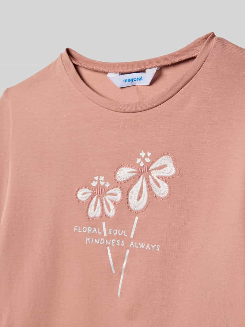 Mayoral Regular fit shirt met lange mouwen en statementprint