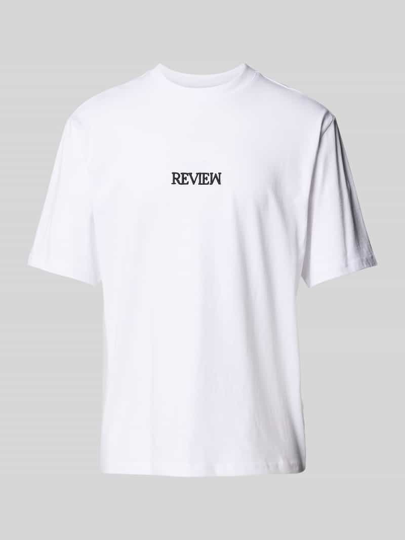 REVIEW T-shirt met labelstitching