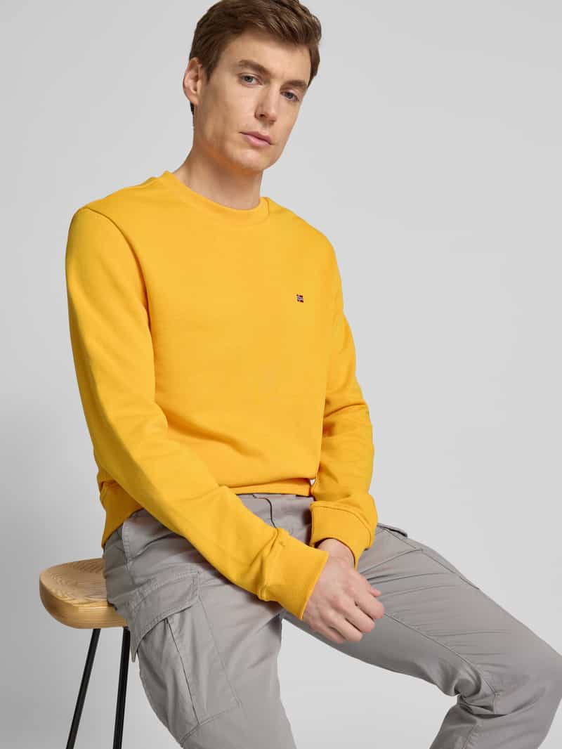 Napapijri Sweatshirt met labelstitching model 'BALIS'