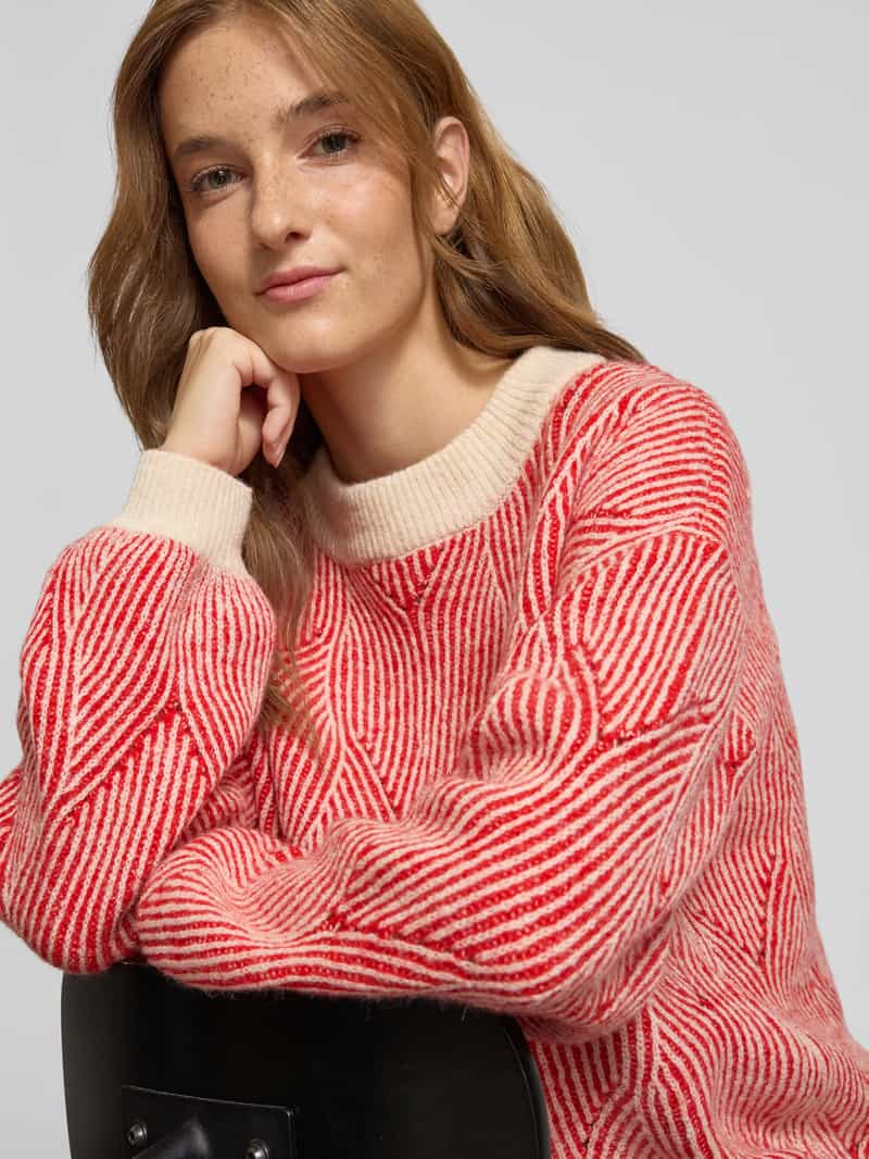 Pieces Comfort fit gebreide pullover met wol model 'JENNA'