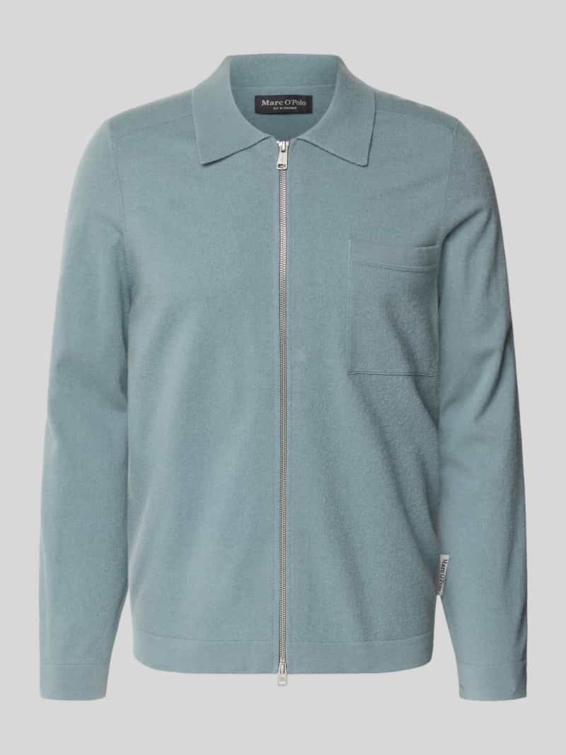 Marc O'Polo Regular fit gebreid jack van scheerwolmix