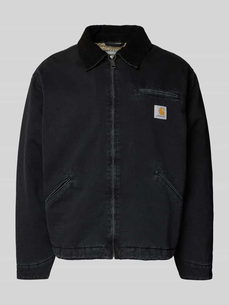 Carhartt Work In Progress Jeansjack met platte kraag en ritssluiting model 'DETROIT'