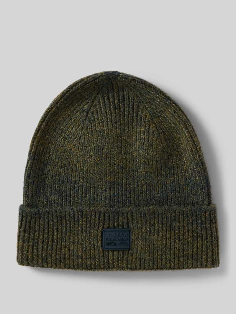 G-Star Raw Beanie met labelpatch en wol model 'Geffo'
