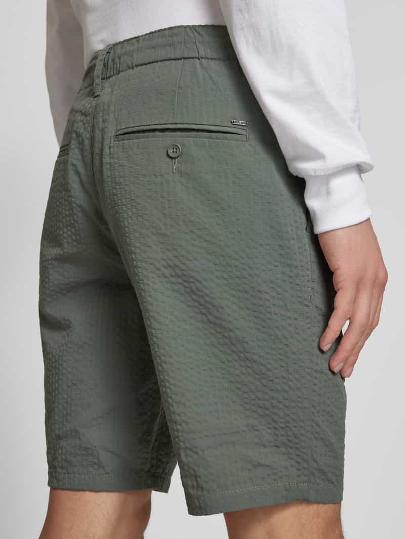 Only & Sons Regular fit korte broek met structuurmotief model 'LEO LIFE'