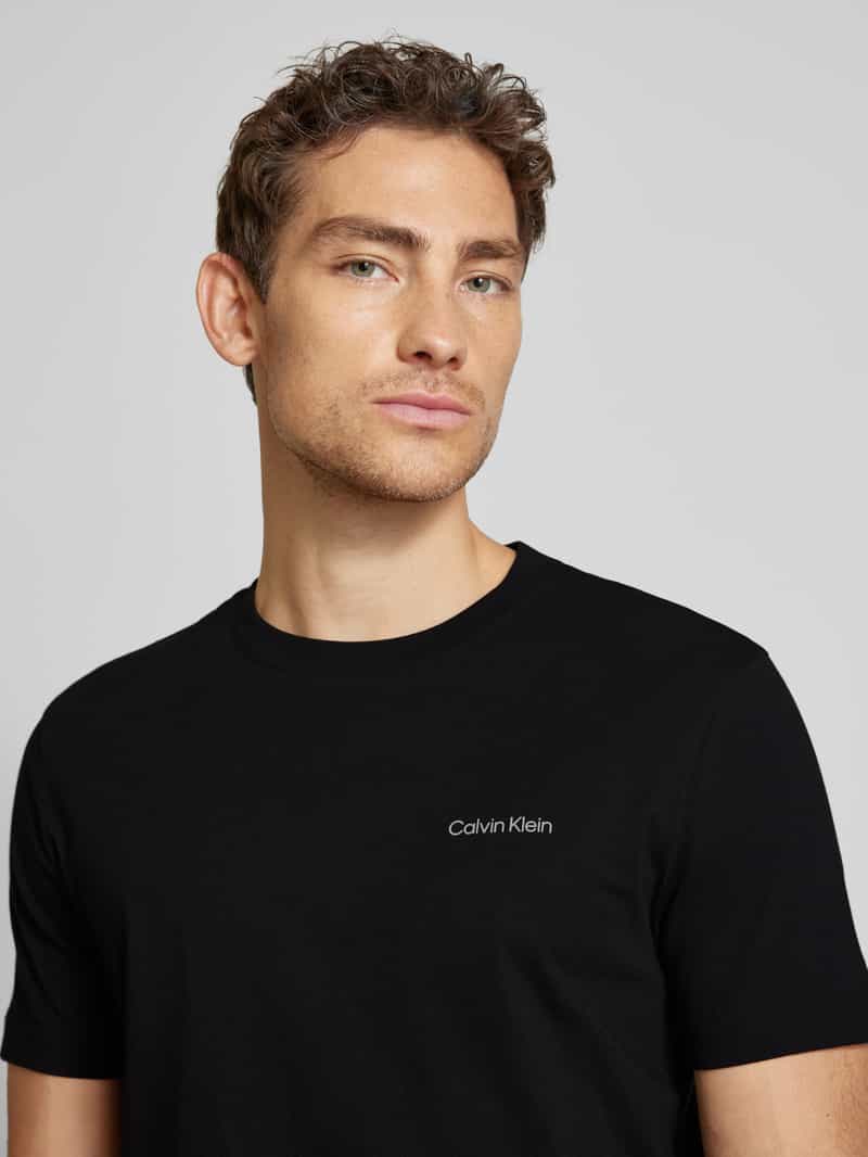 CK Calvin Klein T-shirt met labelprint model 'ENLARGED'