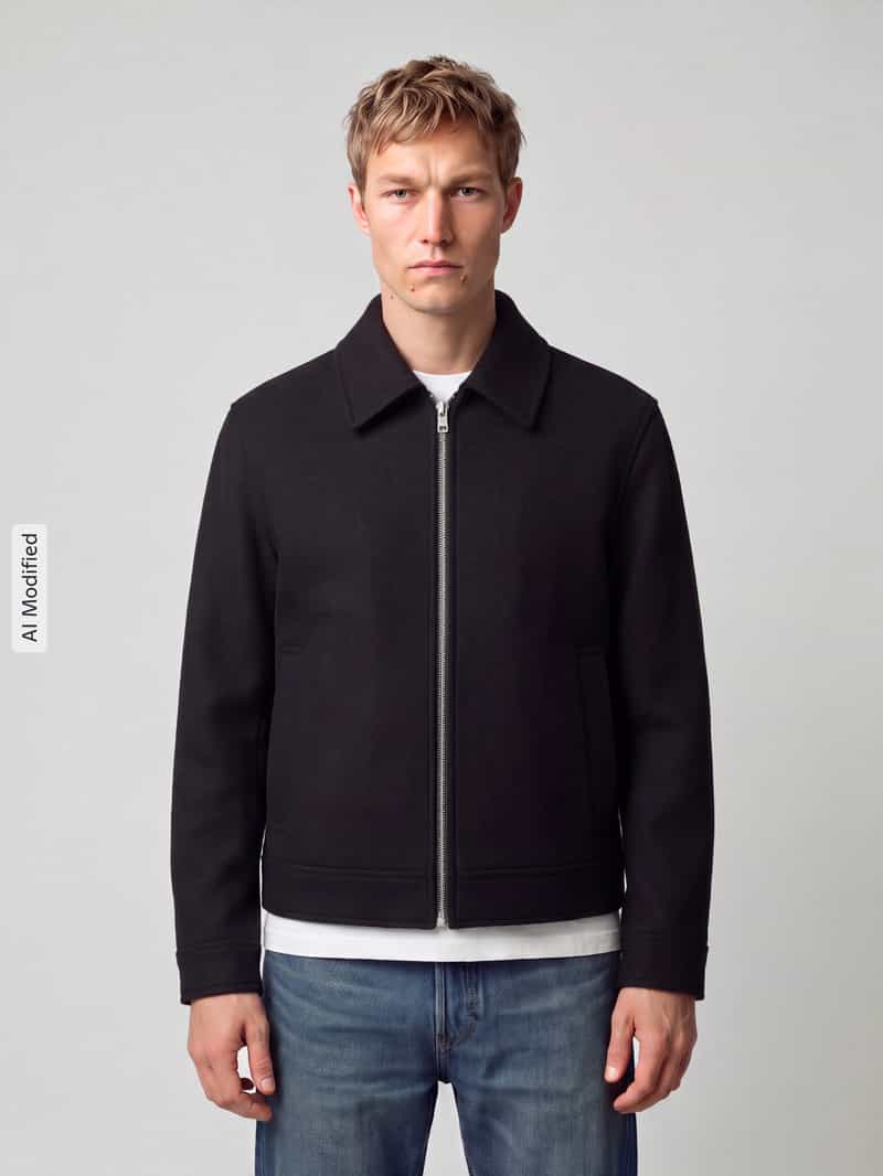 Selected Blouson van wolmix met tweewegritssluiting