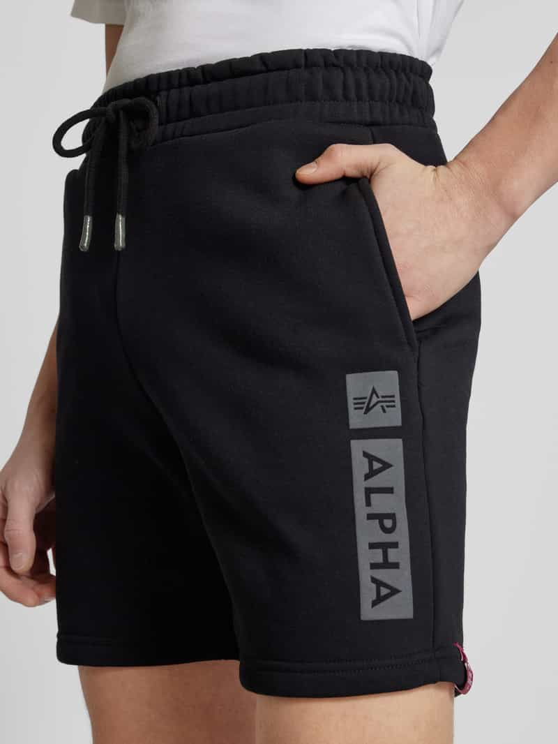 alpha industries Regular fit sweatshorts met labelprint