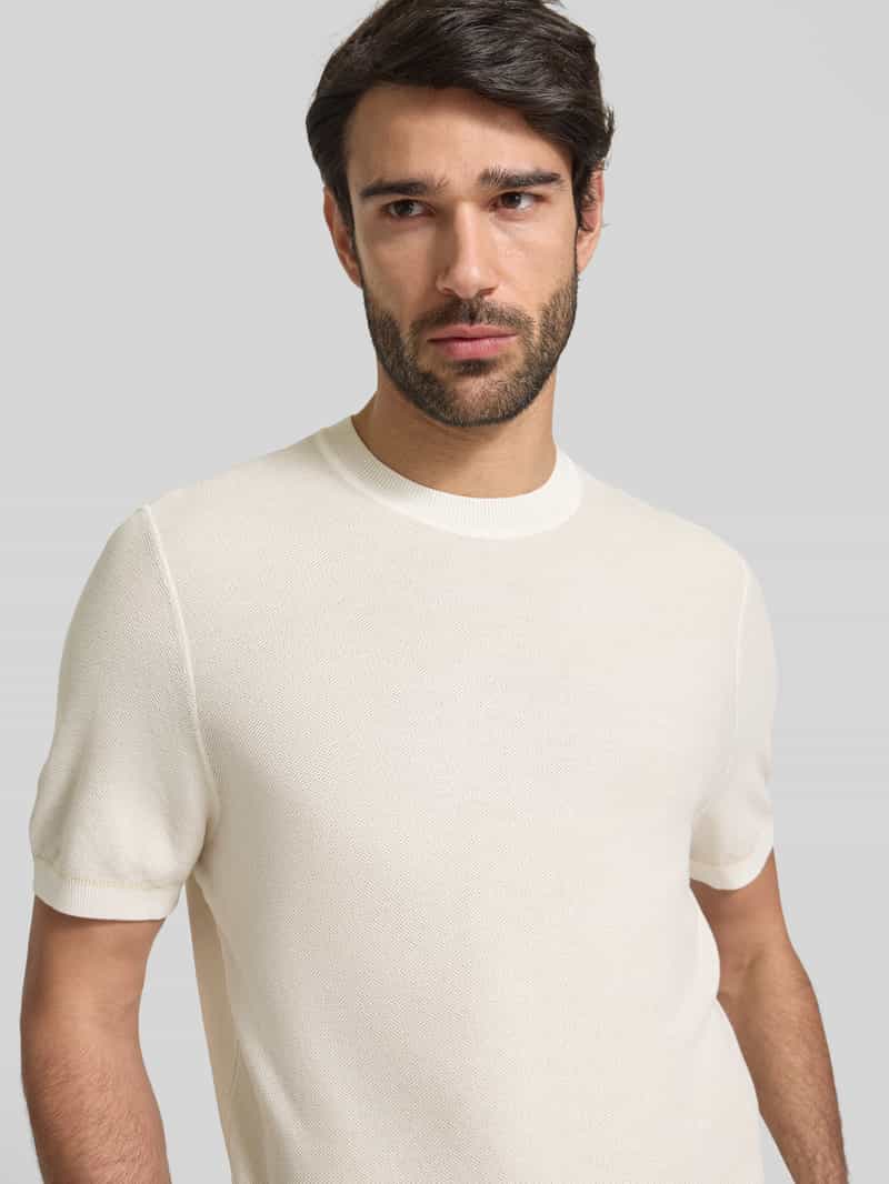 Boss T-shirt in gebreide look model 'Jianfranco'