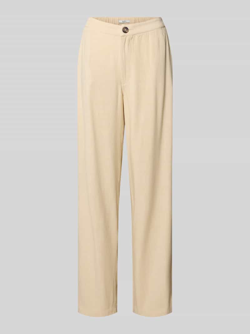 Pepe Jeans Loose fit linnen broek van een mix van viscose en lyocell