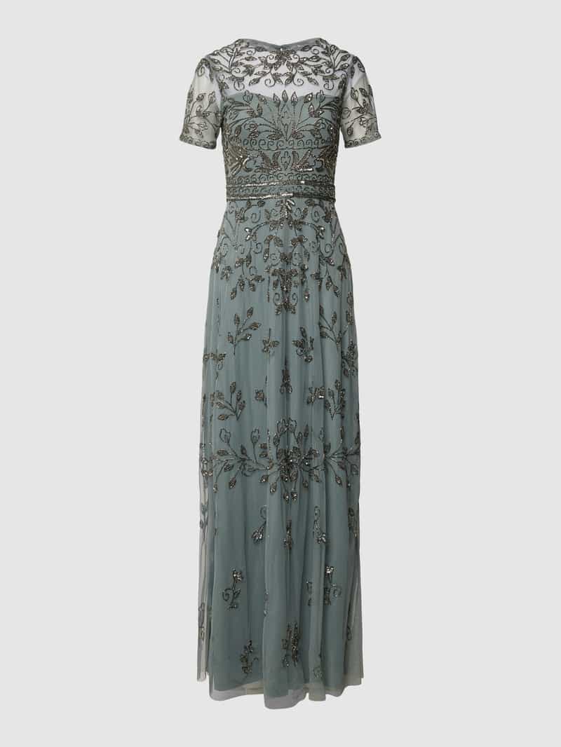 Lace & Beads Avondjurk met siergarnering