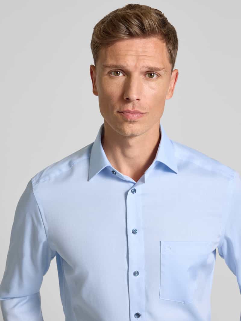 Olymp Slim fit zakelijk overhemd van puur katoen