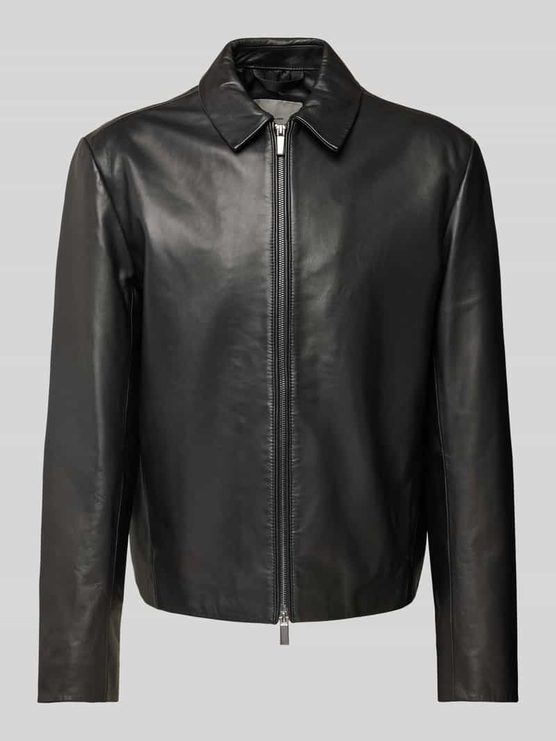CK Calvin Klein Leren jack met tweewegritssluiting