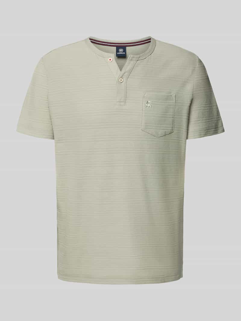 Lerros T-shirt met borstzak en labelstitching model 'SERAFINO'
