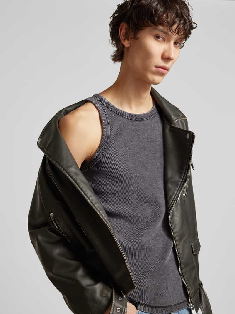 jack & jones Tanktop in riblook model 'CONCRETE WASHED'