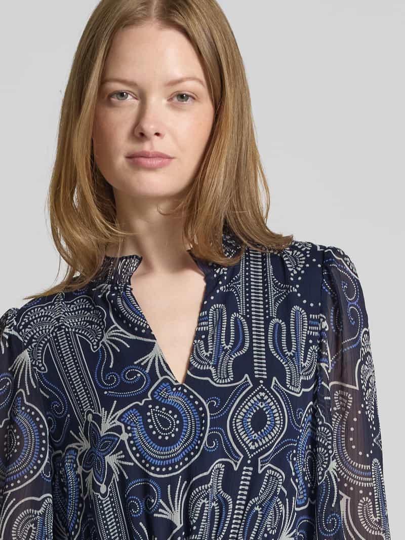 Oui Maxi-jurk met druppelvormige hals