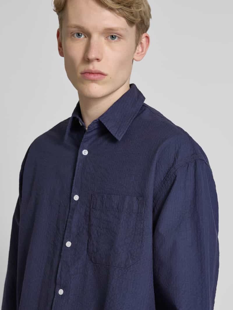 Redefined Rebel Oversized fit vrijetijdsoverhemd met borstzak model 'ANDY'
