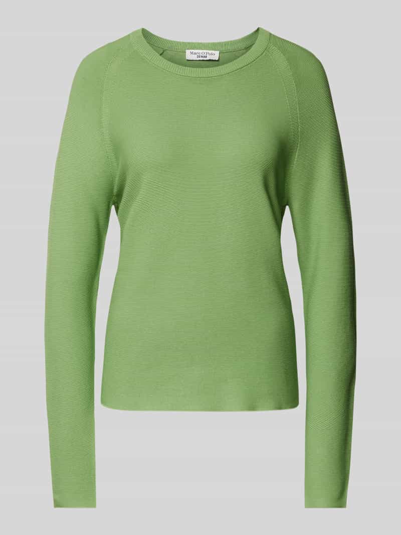 Marc O'Polo DENIM Gebreide pullover met geribde ronde hals