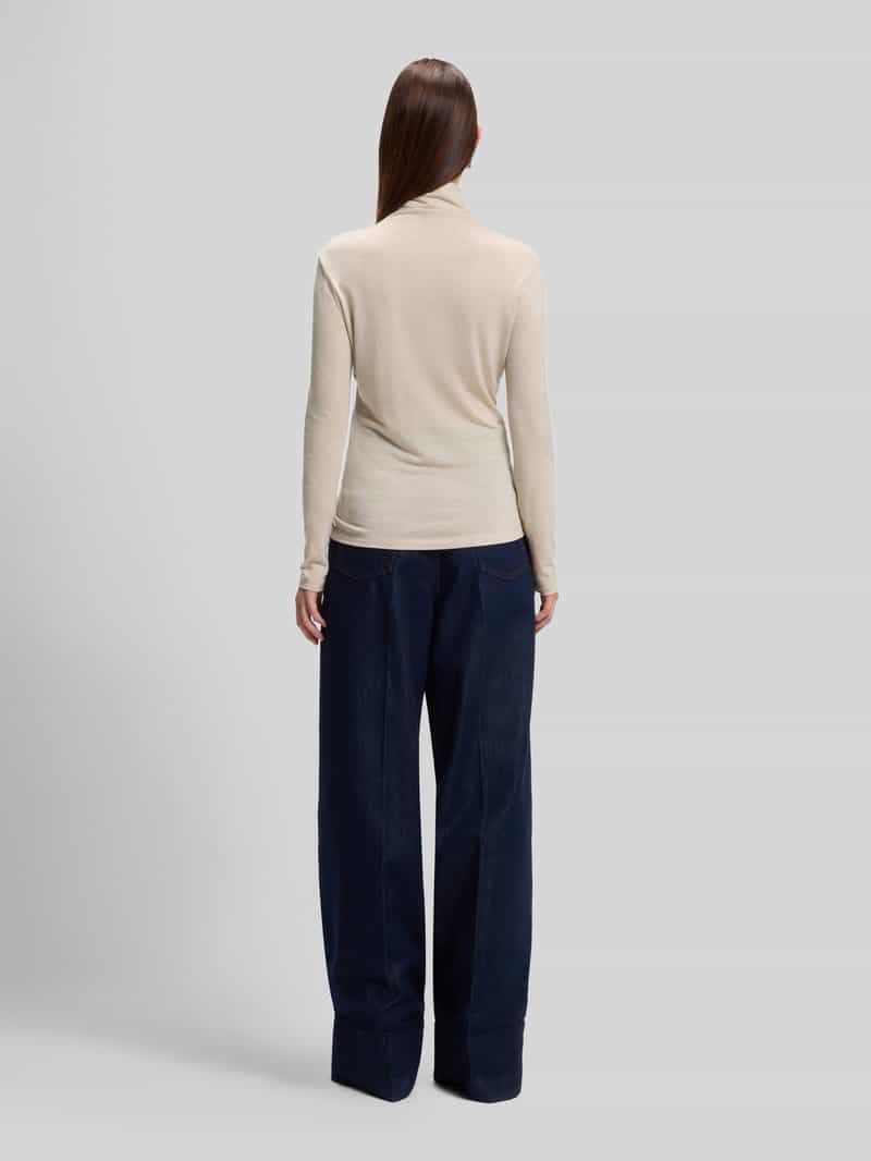 Boss Slim fit shirt met lange mouwen van mix van lyocell en wol model 'Elavus'