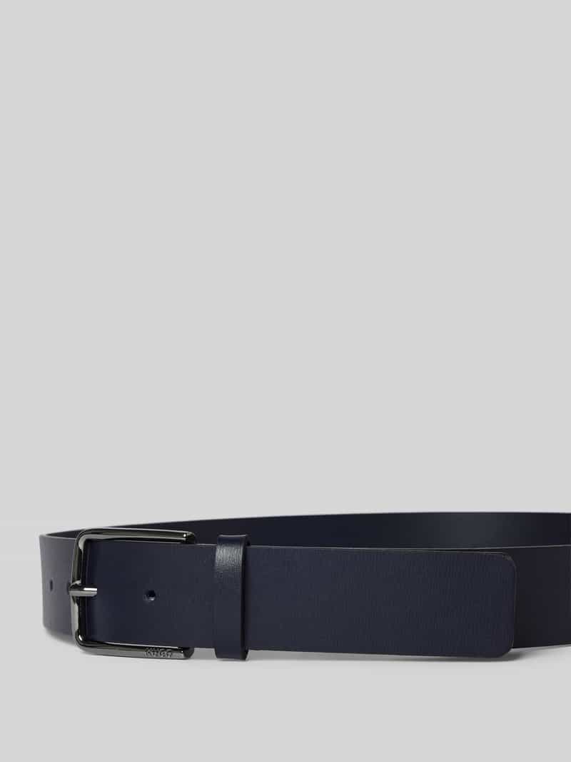 HUGO Leren riem met label in reliëf model 'Gerik'