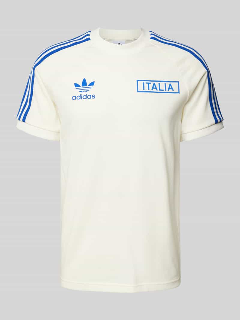adidas Originals T-shirt met contraststrepen model 'FIGC'