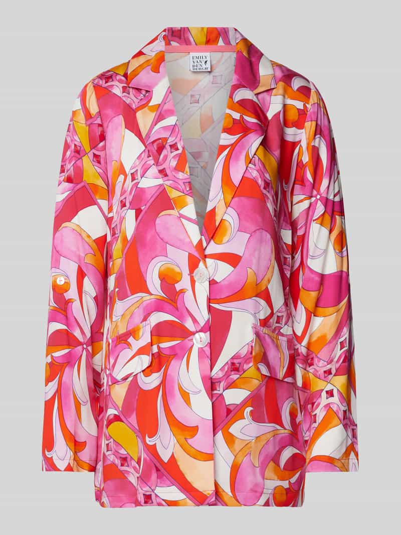 Emily Van den Bergh Blazer van viscose in all-over look