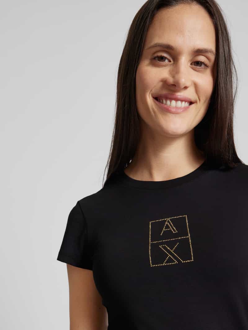 Armani Exchange T-shirt met labeldetail