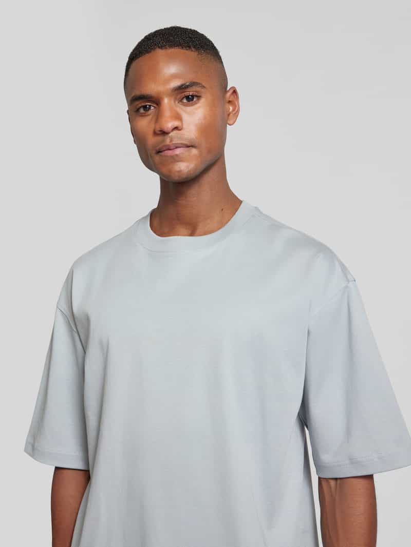 JAKE*S STUDIO MEN T-shirt met geribde ronde hals