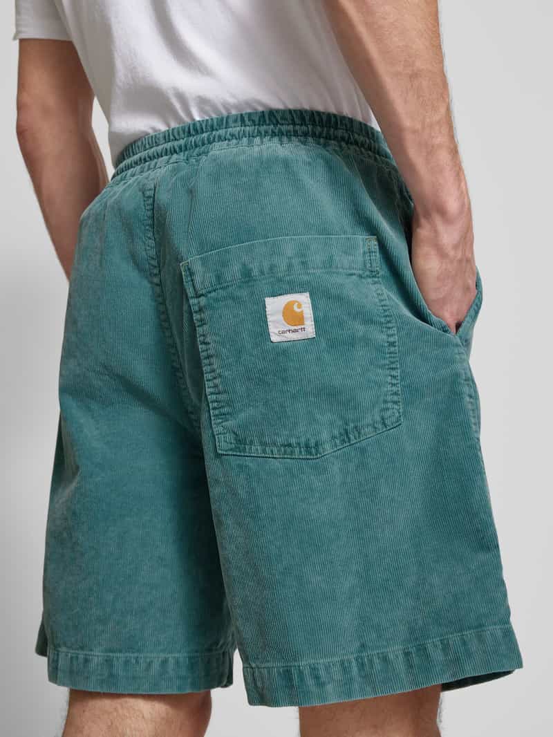Carhartt Work In Progress Korte regular fit corduroy broek met elastische band model 'REYNOLD'