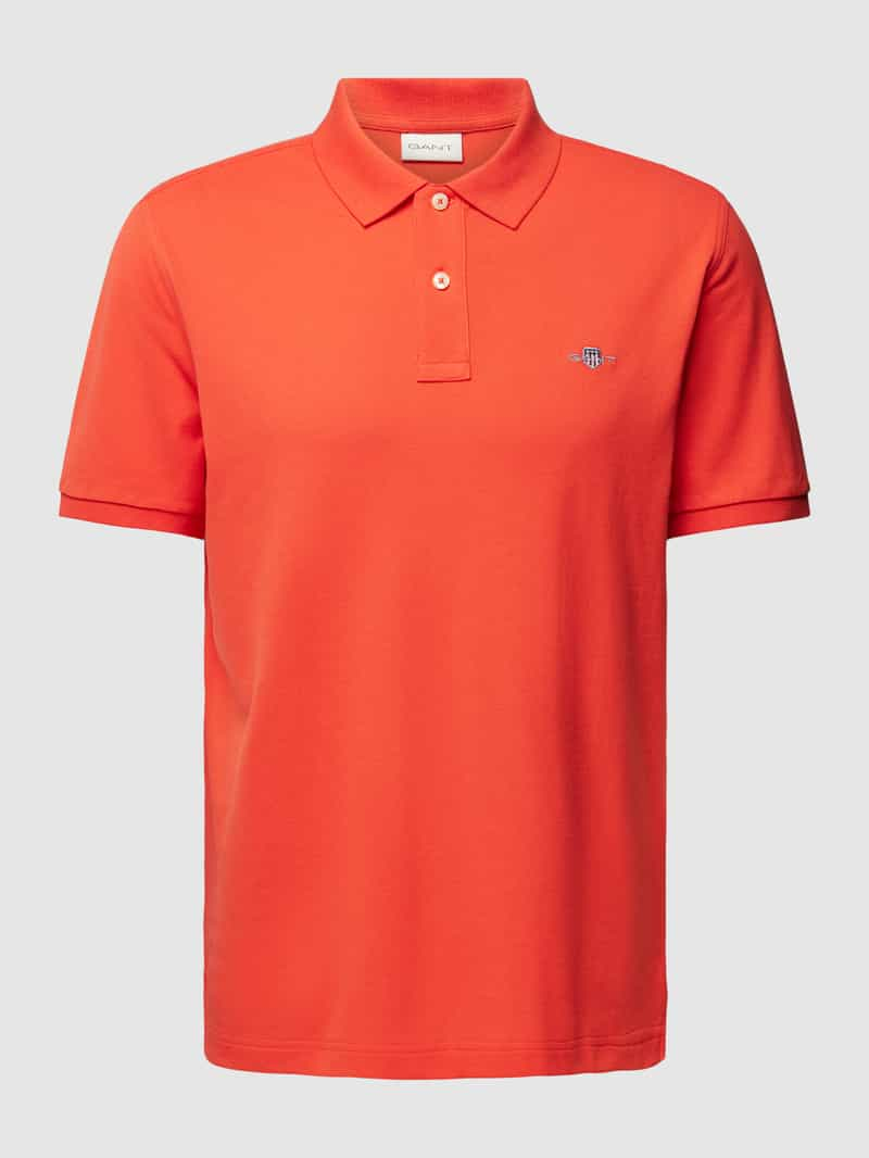 Gant Regular fit poloshirt met labelstitching model 'SHIELD'