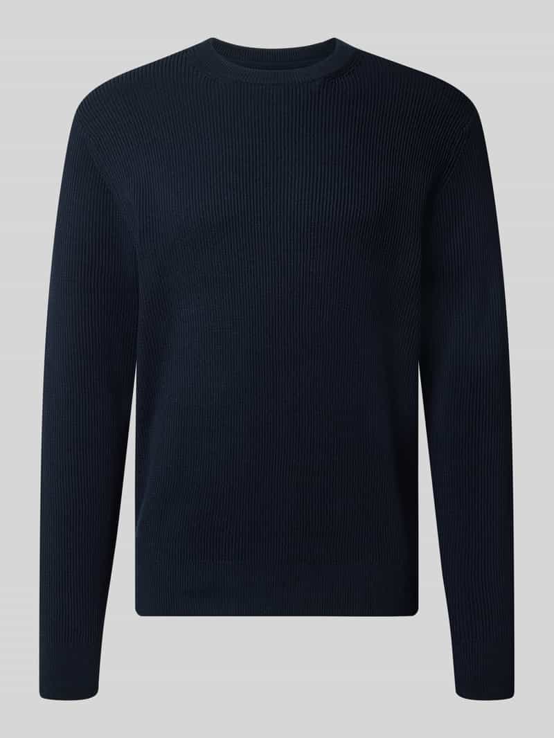 Regular fit gebreide pullover van katoenmix