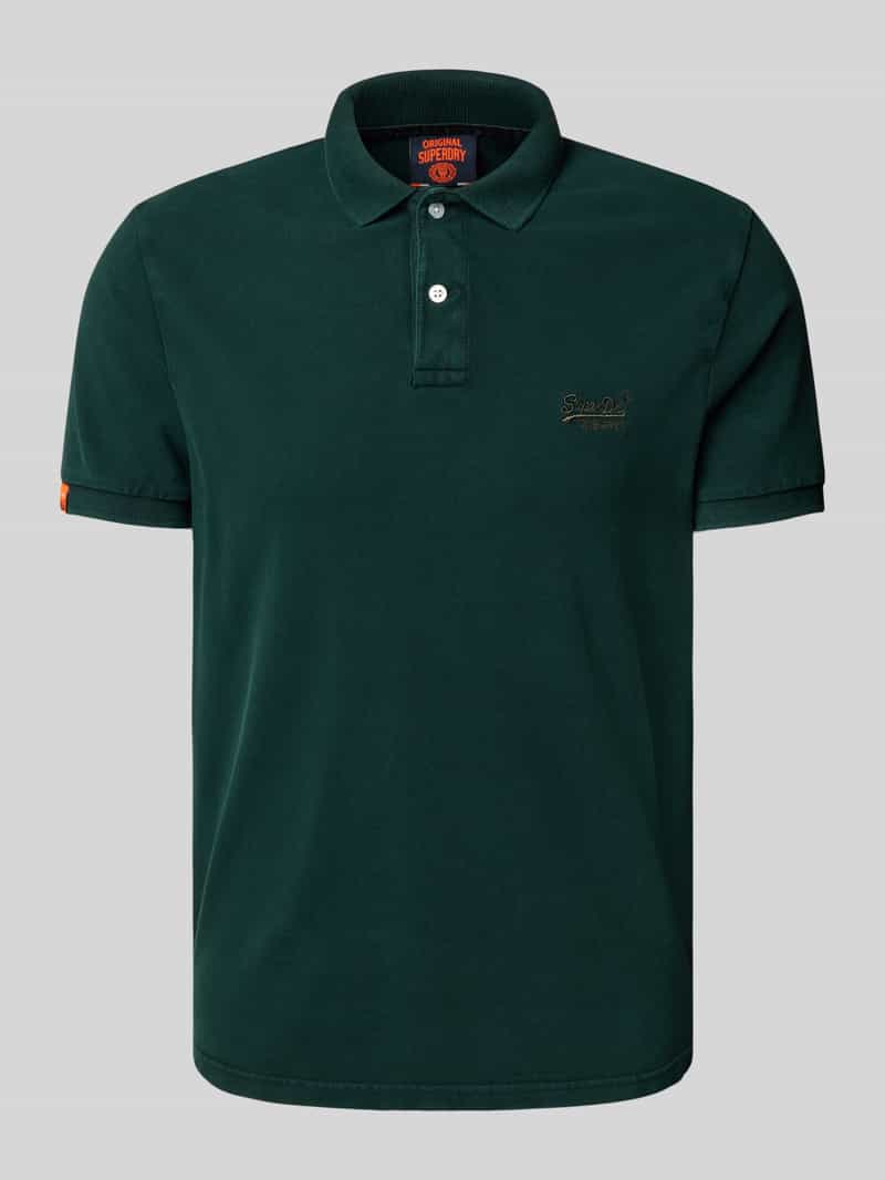 Superdry Regular fit poloshirt met labelstitching