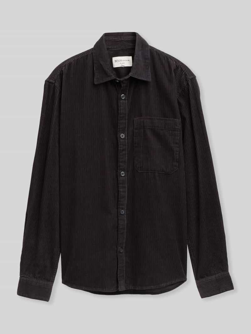 Tom Tailor Denim Vrijetijdsoverhemd van corduroy met doorlopende knoopsluiting