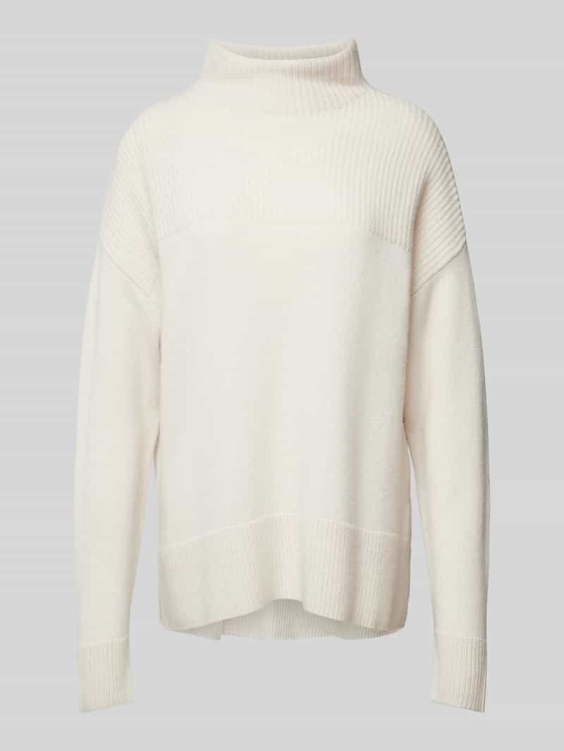 Jake*s Collection Gebreide pullover van kasjmier met opstaande kraag