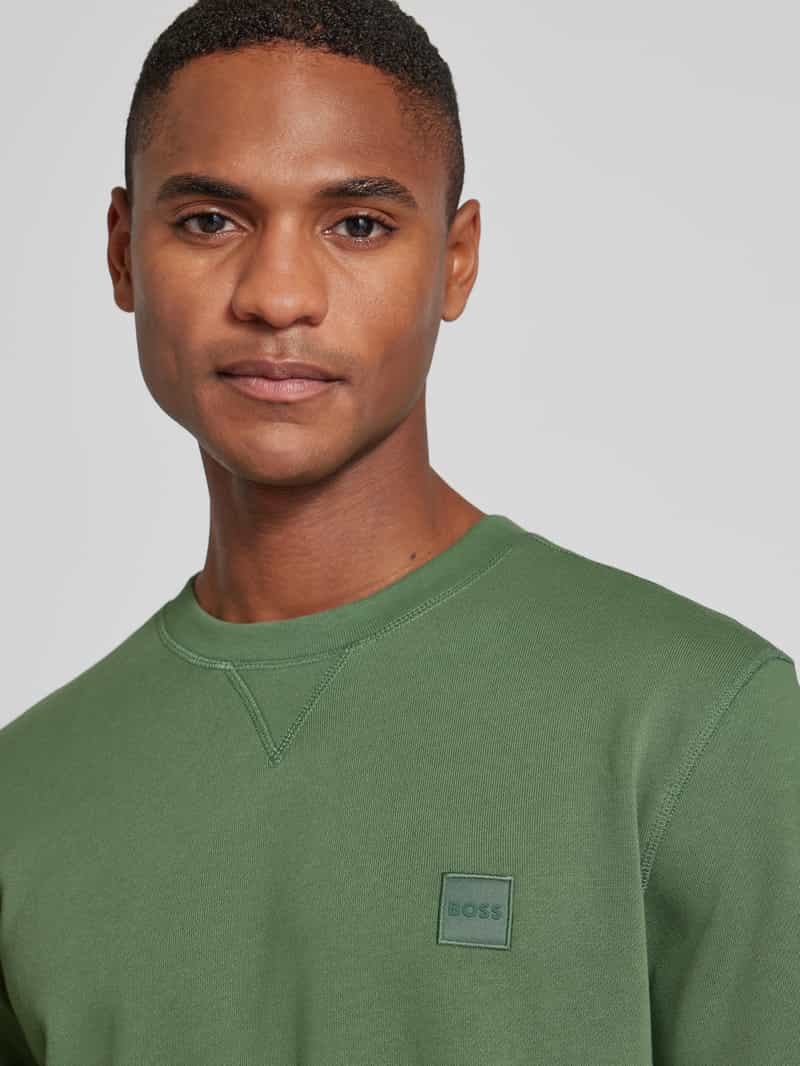 Boss Orange Sweatshirt met labelpatch model 'Westart'
