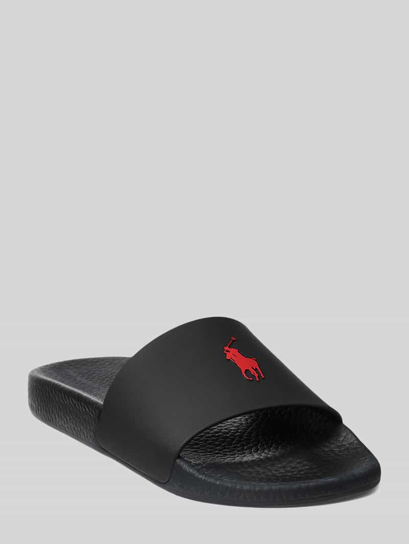 Badslippers met logoprint
