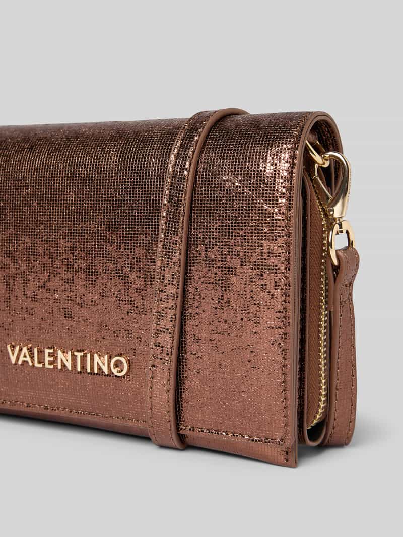 Valentino Bags Glanzende handtas met labelapplicatie model 'EMBER'